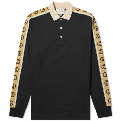 gucci knitted polo shirt|Gucci long sleeve polo shirt.